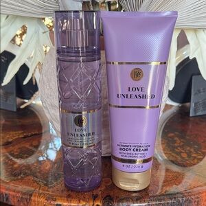 Bath & Body Works Love Unleashed Purple Body Cream and Mist
